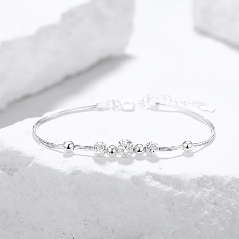 DAISY BEAUTY 999 Fine Silver Pure Silver Bracelets Women's-1