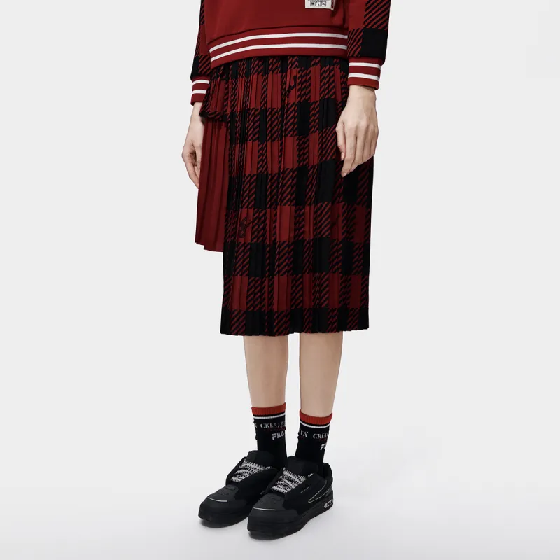 FILA x Mihara Yasuhiro FILA X MIHARA YASUHIRO Casual Long Skirts Women's Rhythmic Red-3