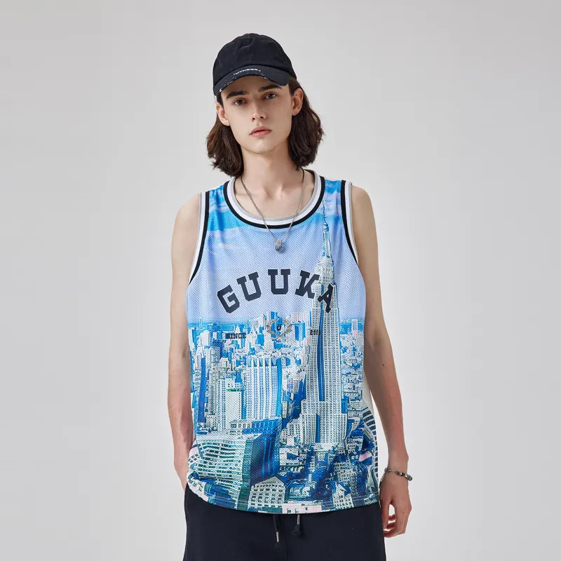 Guuka Tank Tops Men Blue-4