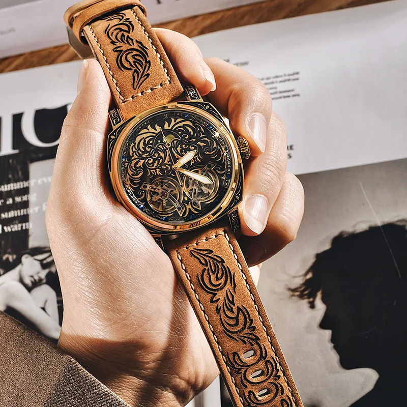 VRQ Good And Evil Watch Automatic Mechanical Movement Watch Men's Watches Cut Out Dial-1