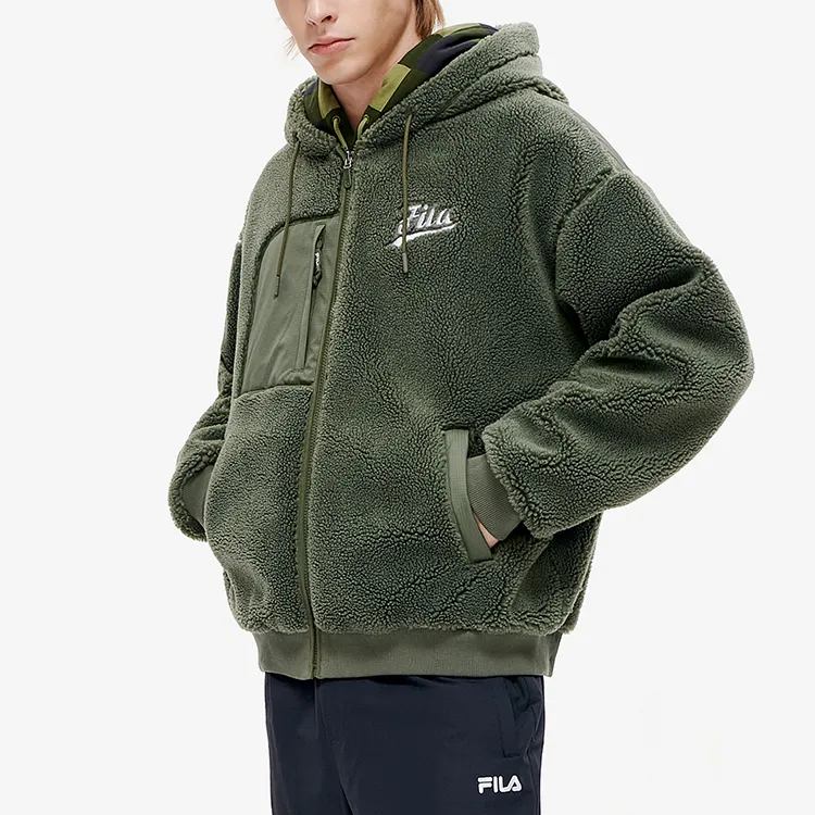 FILA FUSION BASEBALL Series Velvet Jackets Men Tale Jasper-3