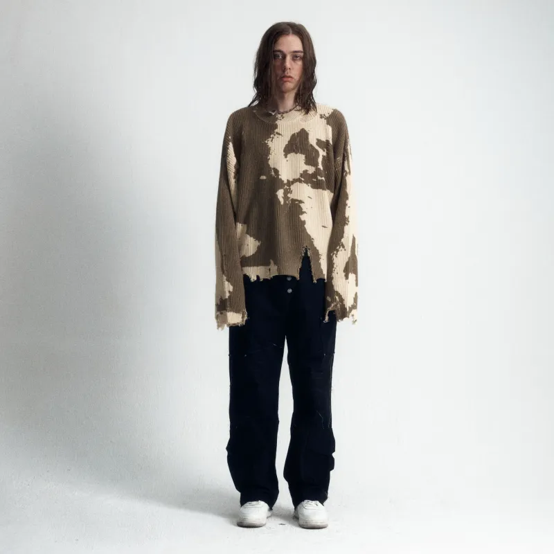 Createexploreexpandconquer Distressed-finish Sweater-2