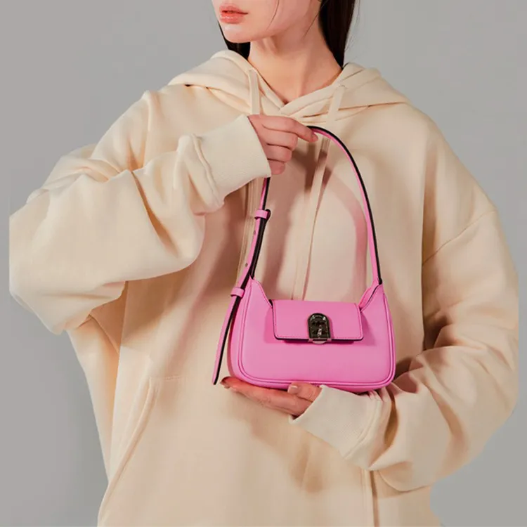 ROSA.K Cow Leather Shoulder Bag Small Size Women's Multiple Colors-5