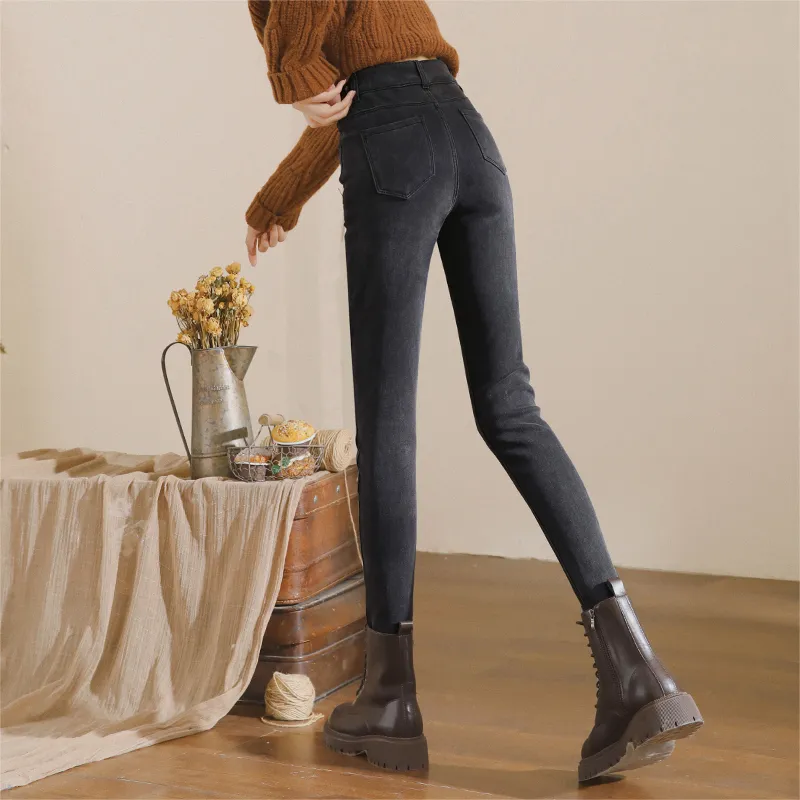MITUAN Jeans Women's Black Gray-5