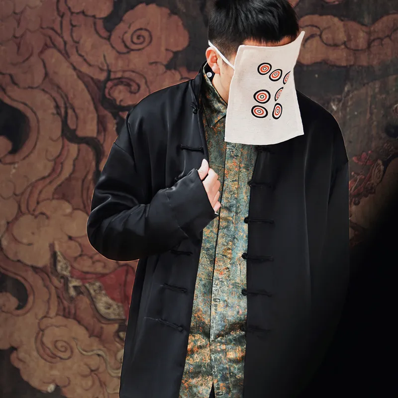 SANSHENGLIUBU Loose Fit Jacket Men's-6
