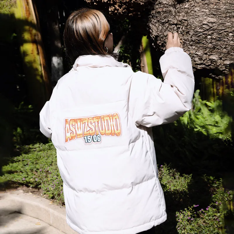 ASWZ Puffer Jackets Unisex Apricot-7