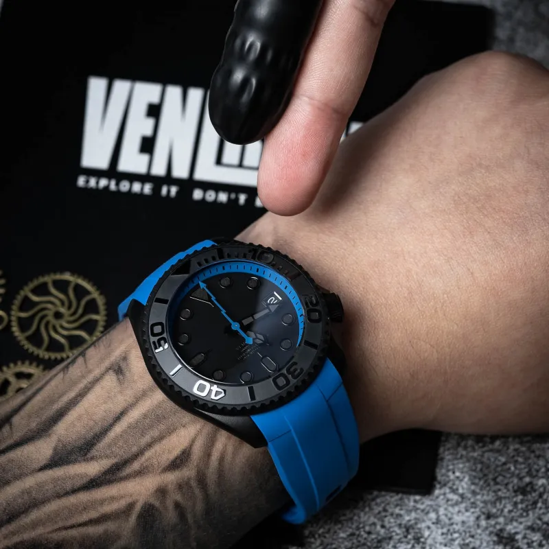 VENCREW Radar [Klein Blue] Automatic Mechanical Movement Watch Unisex Black Dial-2