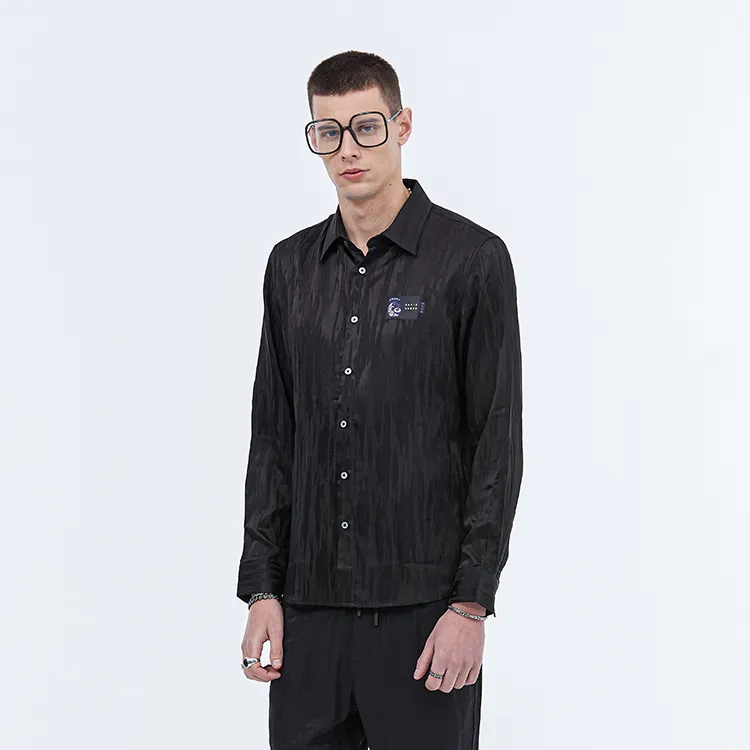 DAVID NAMAN Shirts Men Black-4