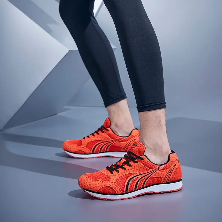 DO WIN Cushioned Slip Resistant Abrasion Resistant Low Top Running Shoes Unisex Red-6
