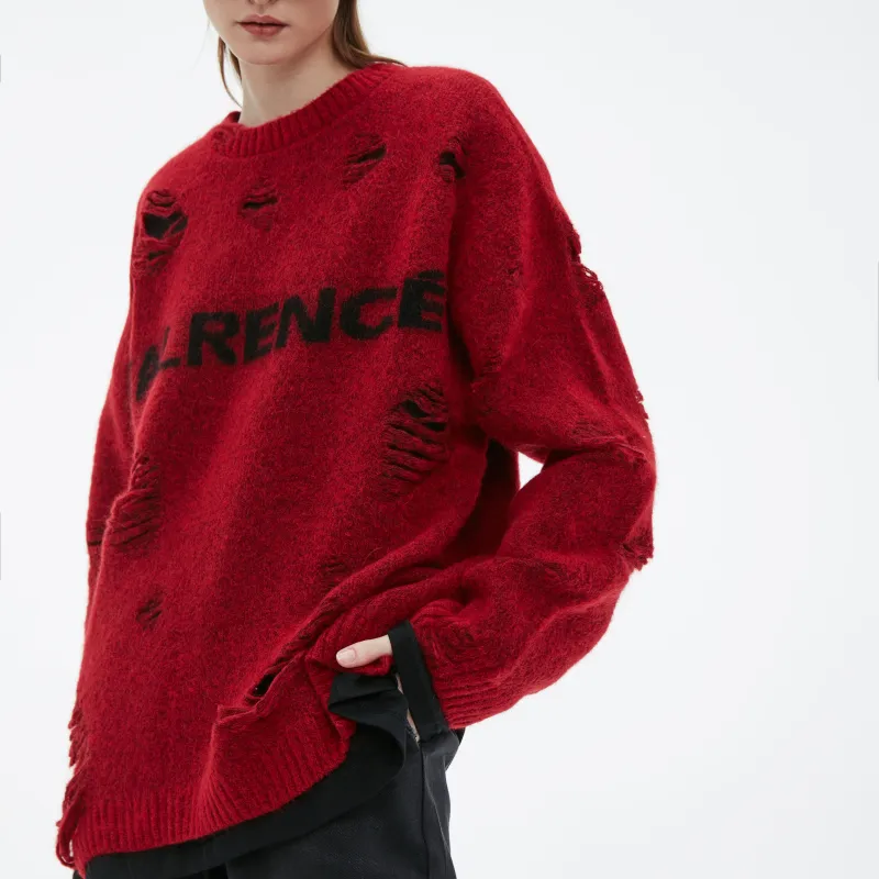 VANN VALRENCÉ Sweater Men's Deep Red-1