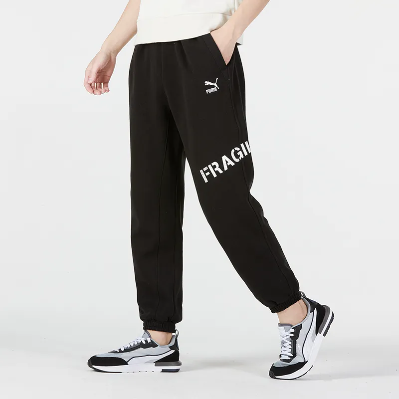 PUMA CLASSICS Knitted Sweatpants Men Black-4