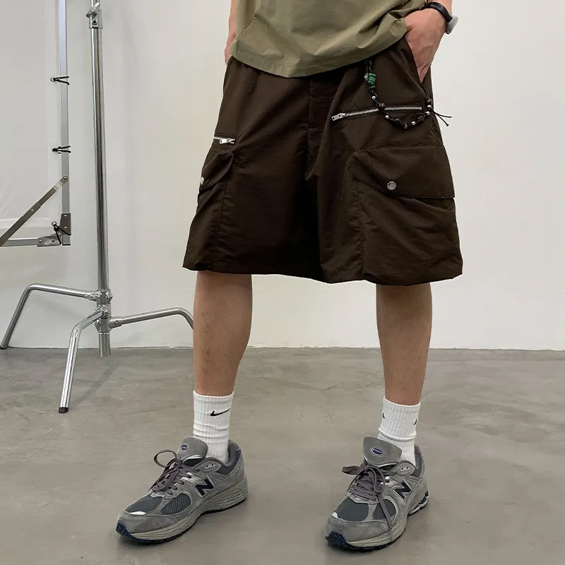 ROARINGWILD ARCH Cargo Shorts Unisex Brown-5