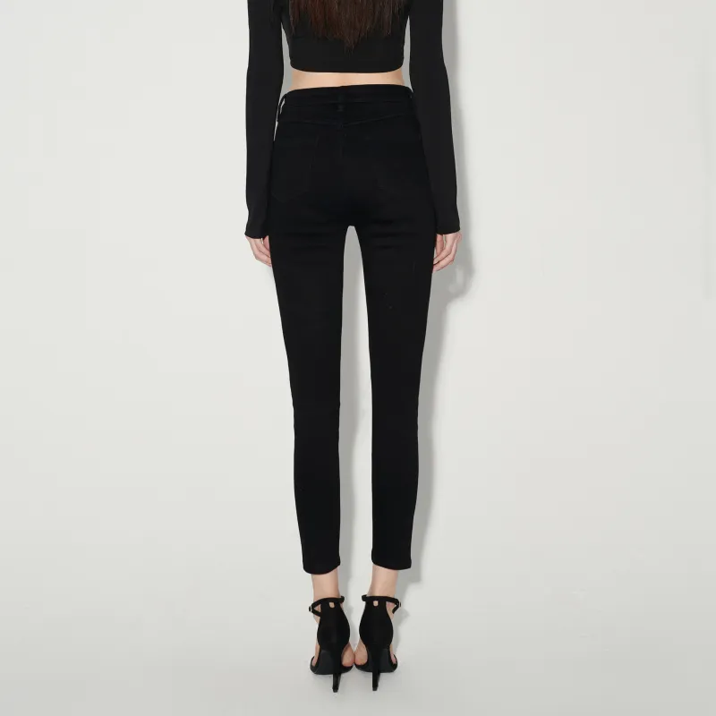 LIUREGALI Jeans Women's Black-3