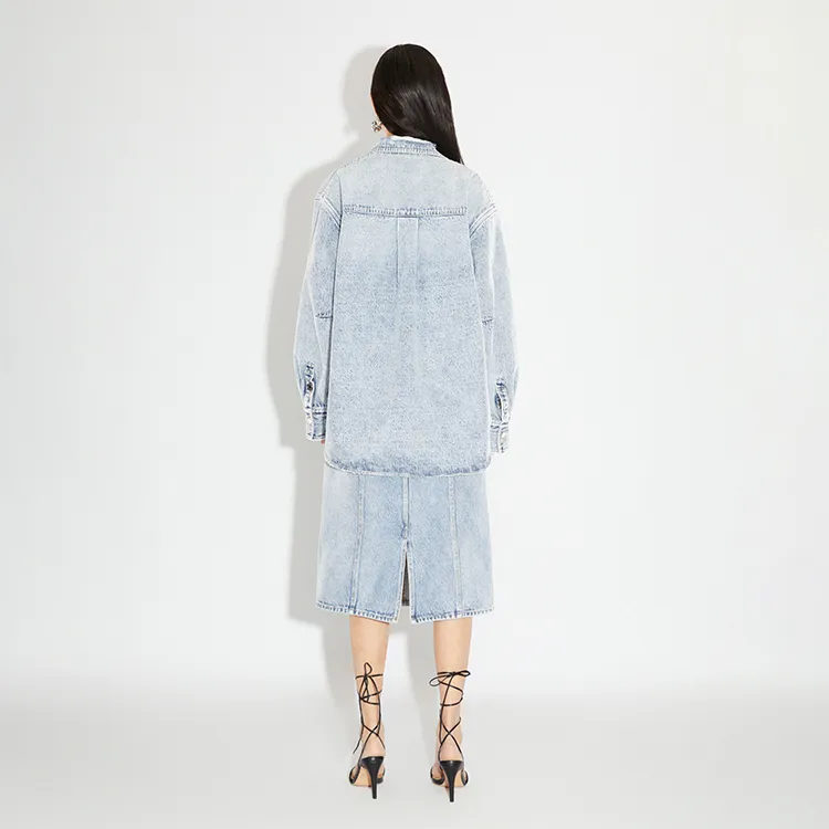 IEW.H Denim Jackets Women's Denim Blue-2