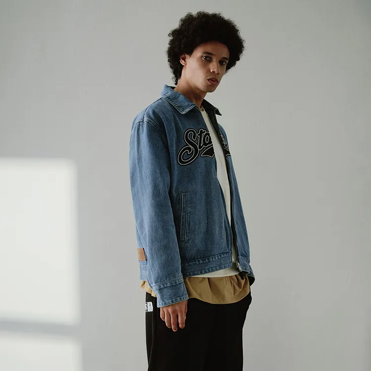 STARTER Denim Jackets Unisex Denim Blue-3