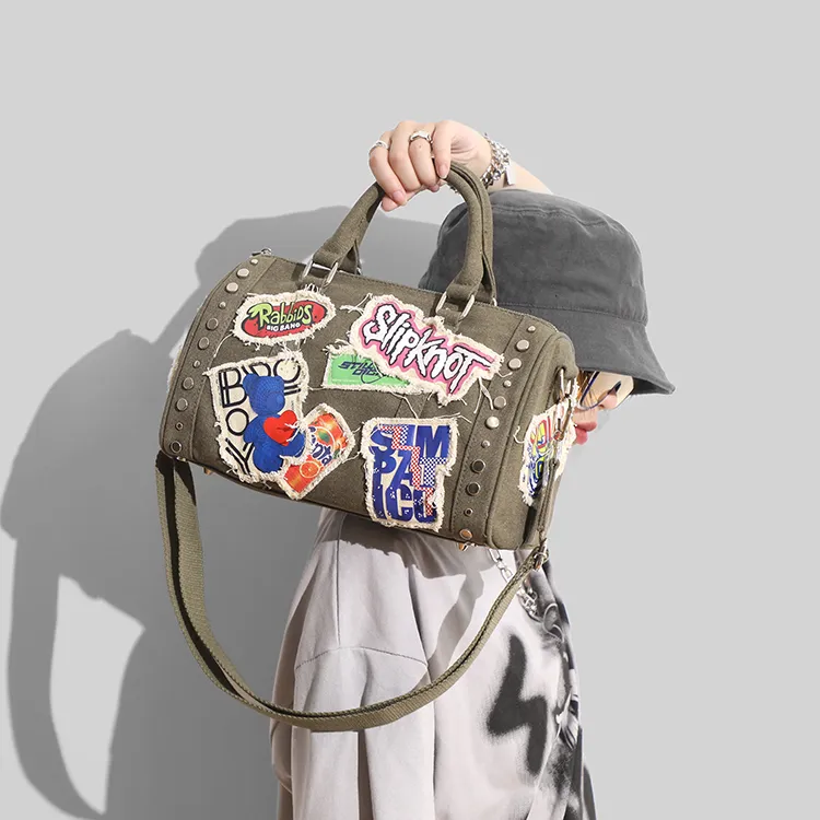 MASTER CANVAS Canvas Canvas Bag Handbag Shoulder Bag Crossbody Bag Regular Women's Gray-5