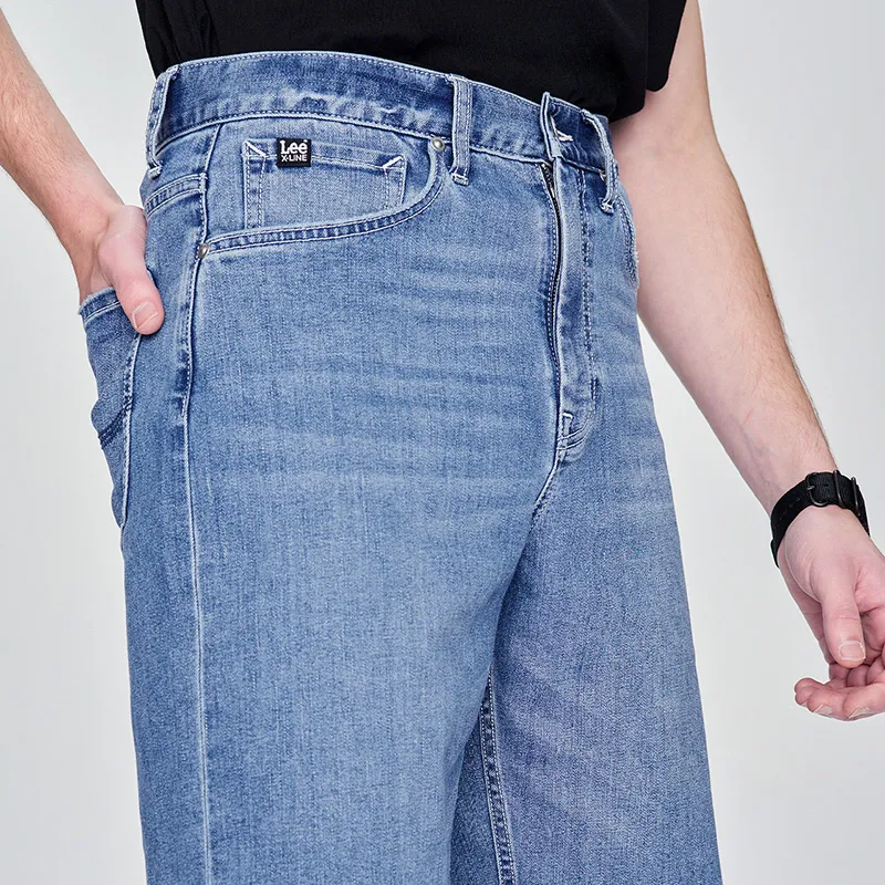 Lee Denim Shorts Men Light Blue-5