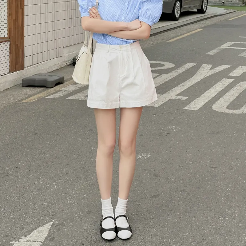 Fstudio Casual Shorts Women's White-2