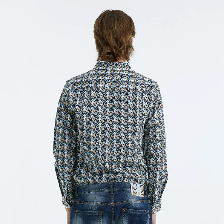 DAVID NAMAN Shirts Men Blue-3