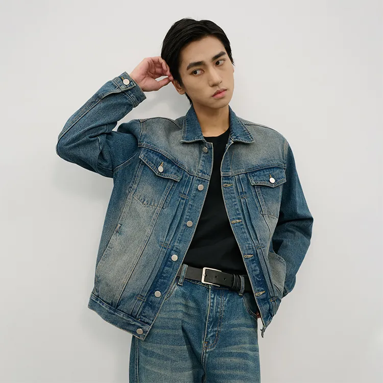 DIMC Denim Jacket Unisex Washed Blue-4