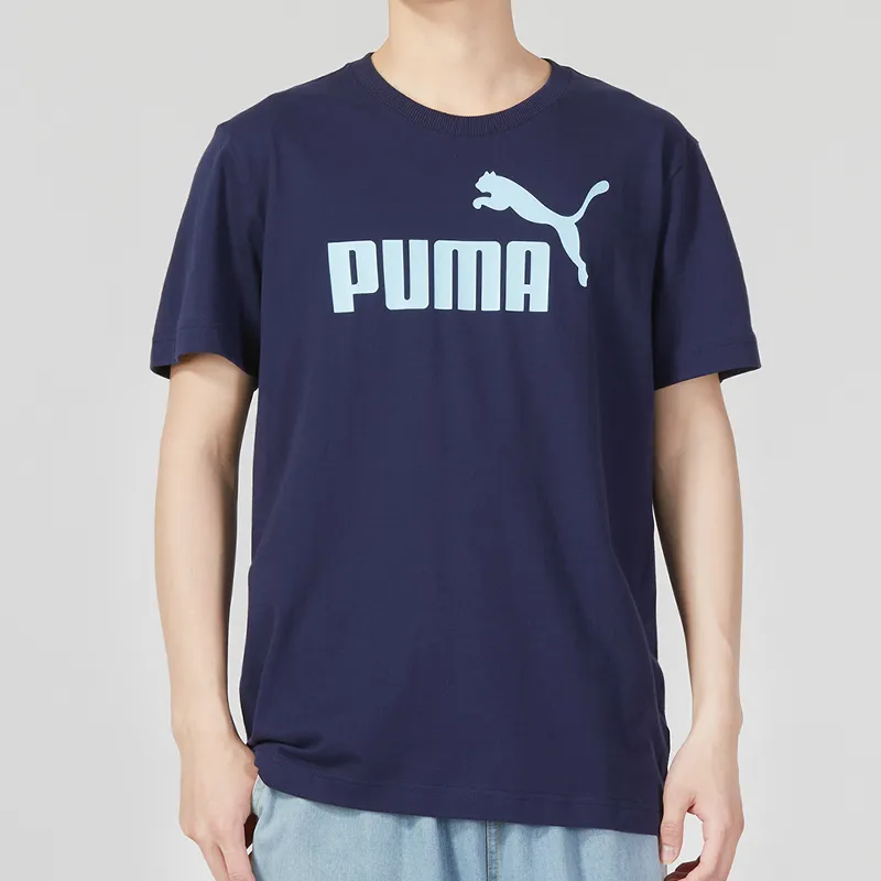 PUMA ESS T Shirts Men Dark Blue-2