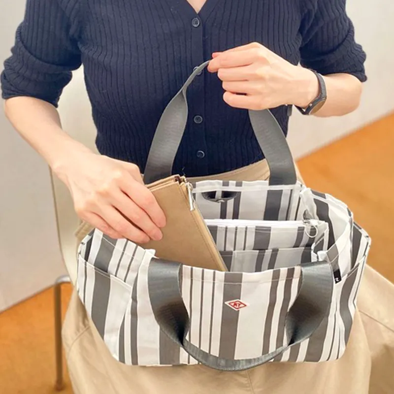 ROOTOTE Plastic Multilayer Handbag Regular Unisex Gray/Yellow/Green-1