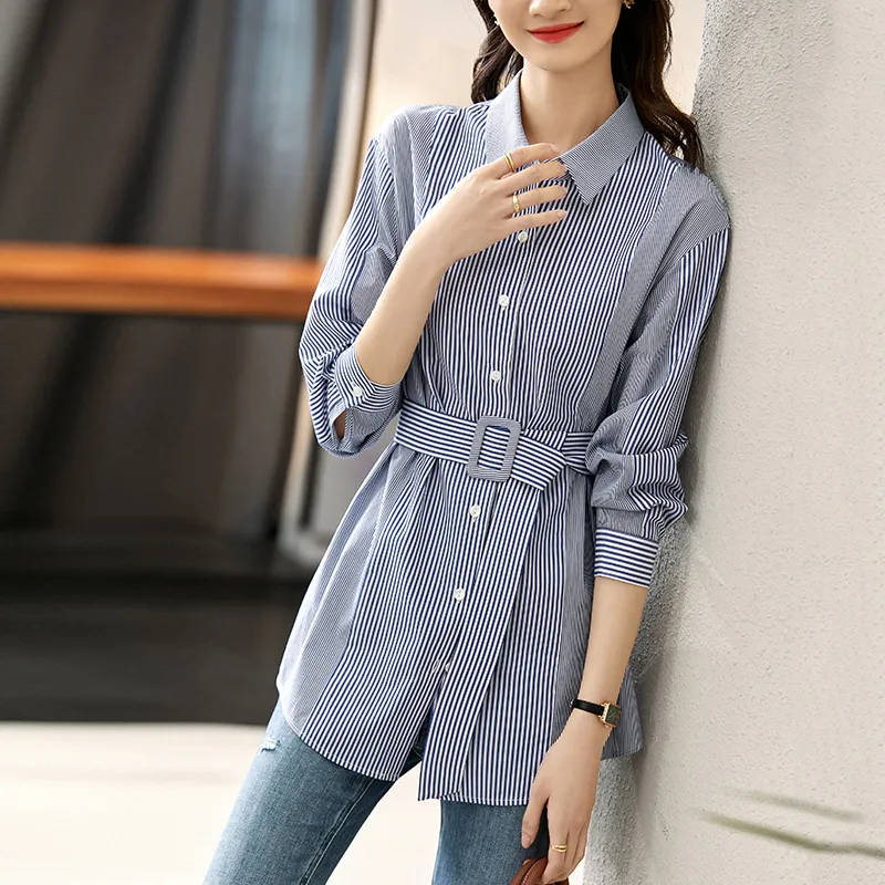 SENTUBILA Shirts Women's Sky Blue-2