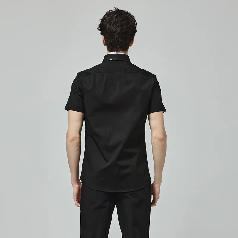 RARE Short Sleeved Shirt Men's Black-4