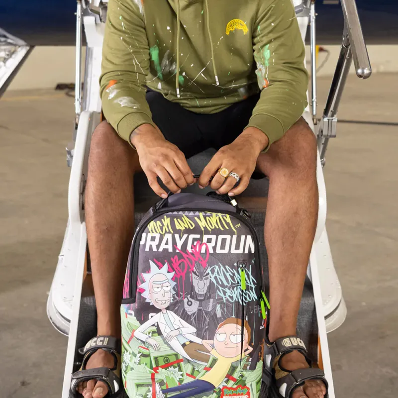 SPRAYGROUND Rick & Morty Collaboration Polyester Laptop Backpack Large Size Unisex Multicolor-5