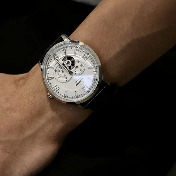 HANBORO Automatic Mechanical Movement Watch Men's Watches White Dial HBR9170-BH-4