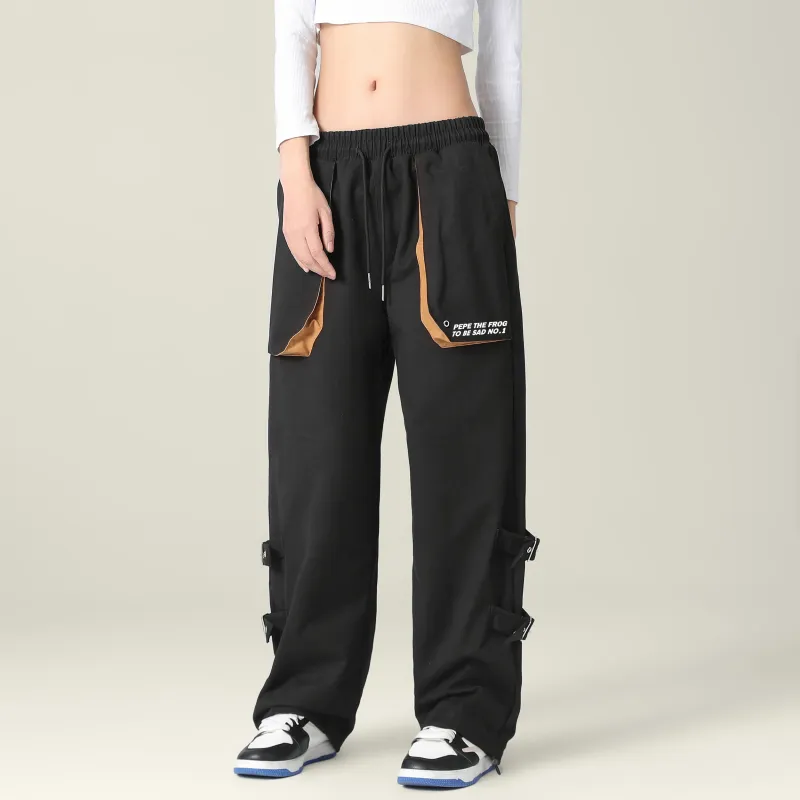 Pepe The Frog Casual Pants Unisex Black-3