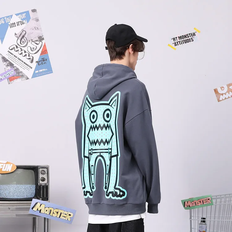Bt Hooded Loose Fit Sweatshirt Unisex-4