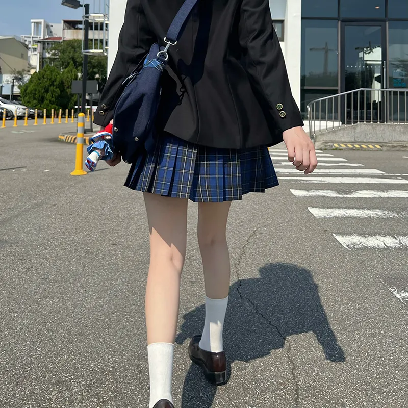 Tokyo Season Casual Short Skirts Women's Green Vine High School Plaid Skirt-33