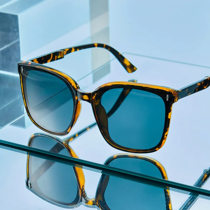 MUYKUY TR/Memory Plastic Square Sunglasses Unisex-10