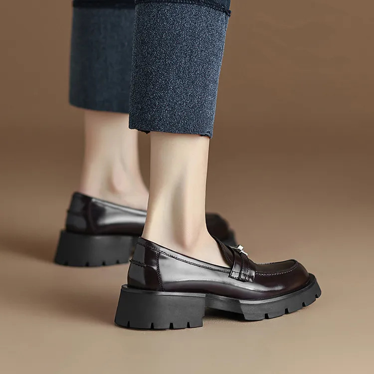 Rosa Bianca Loafers Women's Low Top Black/Burgundy-7