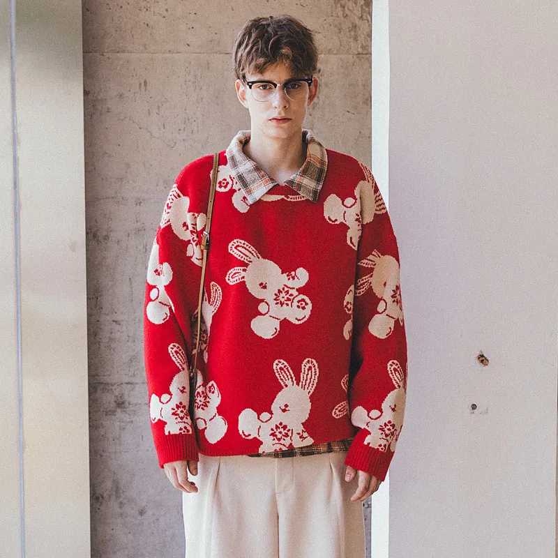 WAYNEXZAVIER Sweaters Men Red-2
