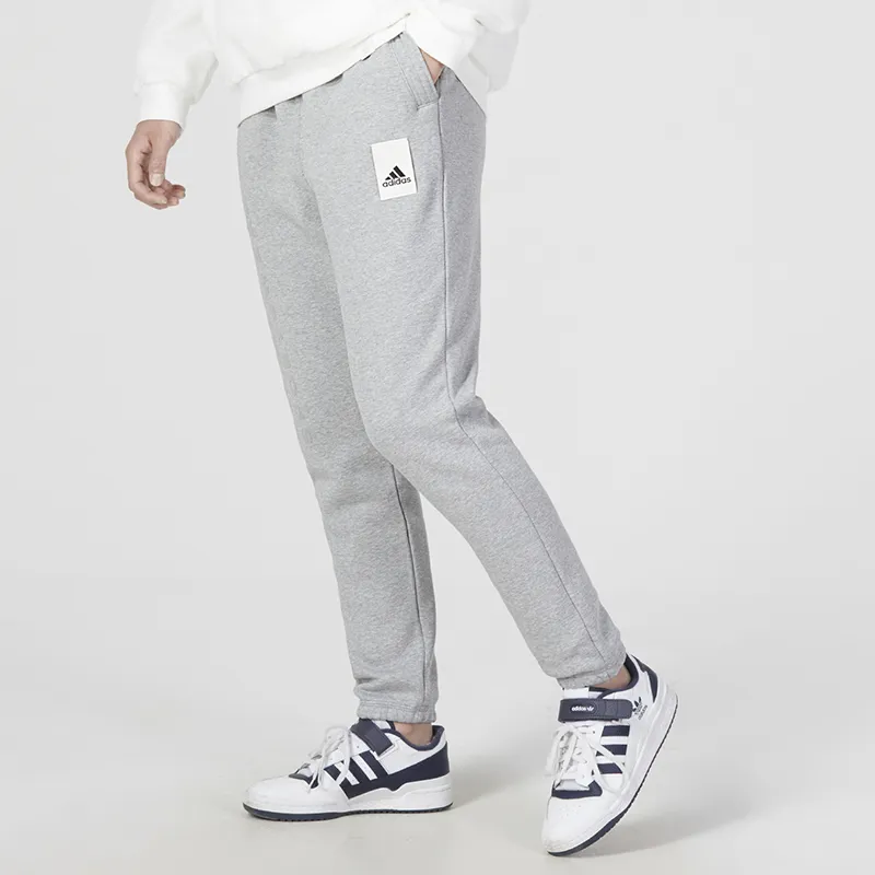 Adidas Knitted Sweatpants Men Gray-4