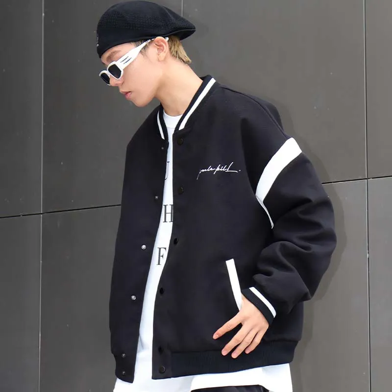 MIRACLE KILL Baseball Jacket Unisex Black-2