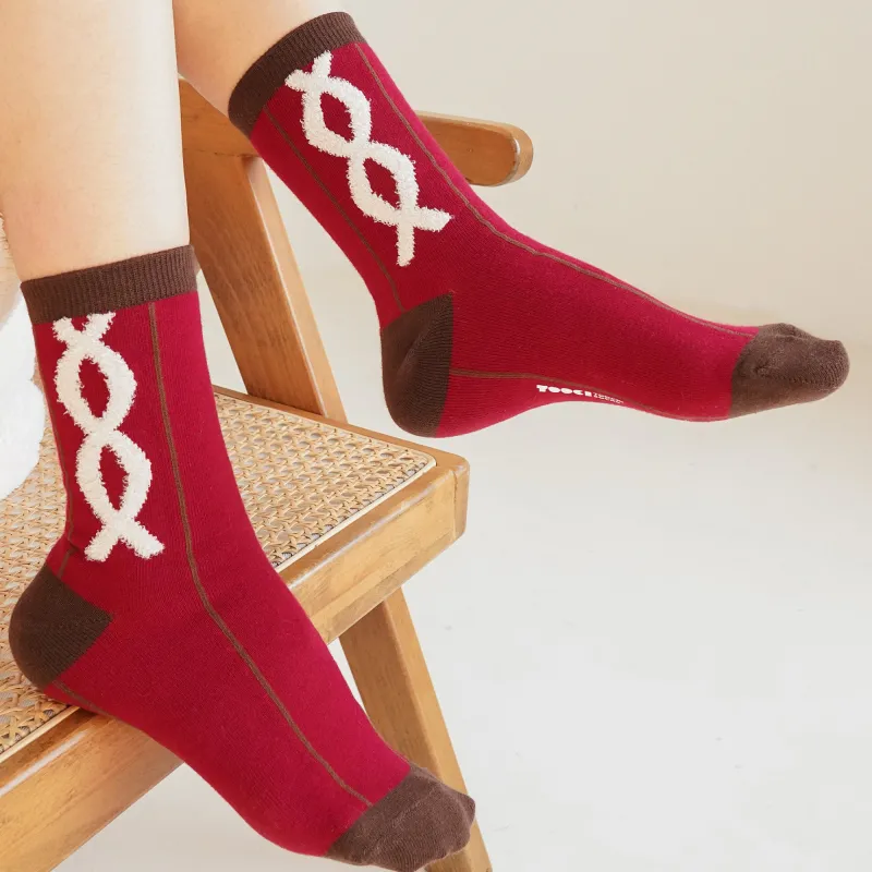 TOOCI Unisex Mid Calf Socks-3