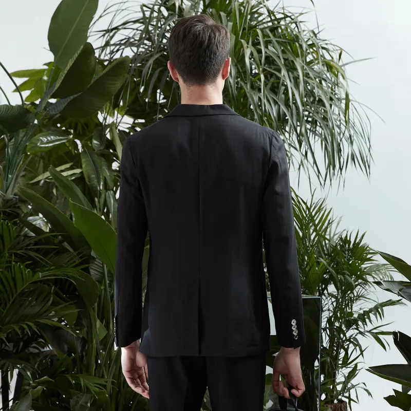 MANGANO Business Suits Men Black-4