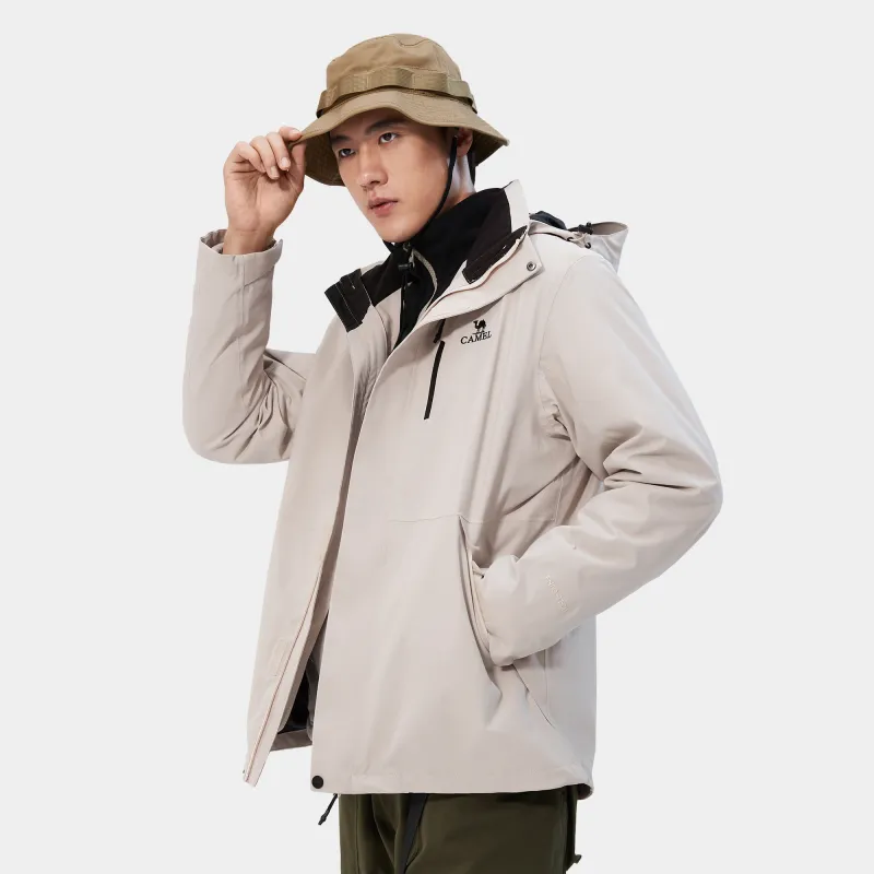CAMEL All weather Waterproof, Windproof, Breathable, Abrasion Resistant, Thermal Windbreaker Jacket Men's-4