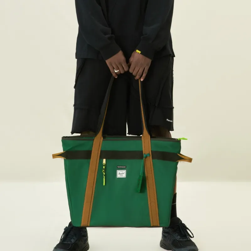 Herschel Randomevent Collaboration Recycled Material Tote Bag Shopping Handbag Shoulder Bag Unisex Green-2
