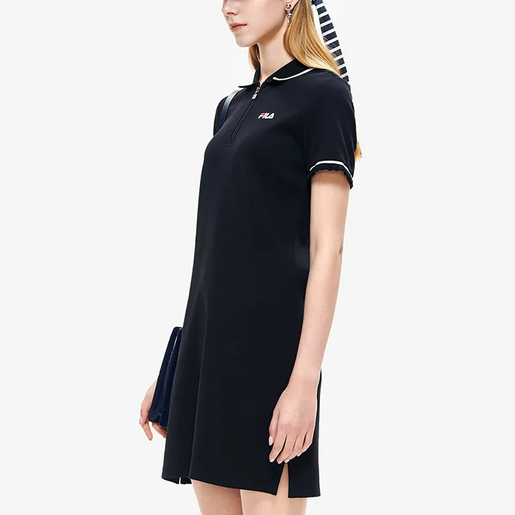 FILA Short Sleeved Dress Women's Jet Black-5