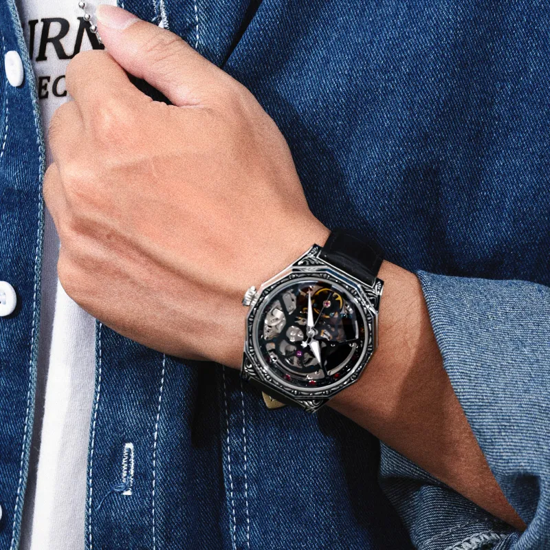 VRQ Future Series Automatic Mechanical Movement Watch Men's Watches Cut Out Dial-5