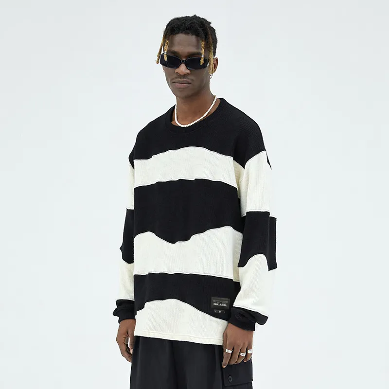 RELABEL Loose Fit Sweater Unisex Black-5