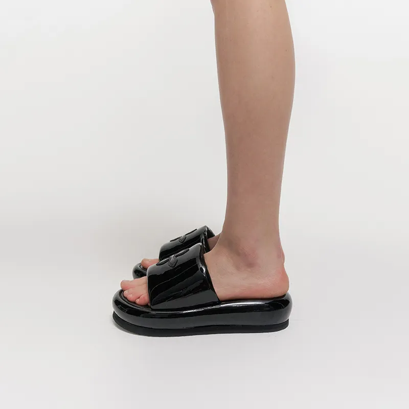 SMFK Slide Slippers Women's Black Lightning-5