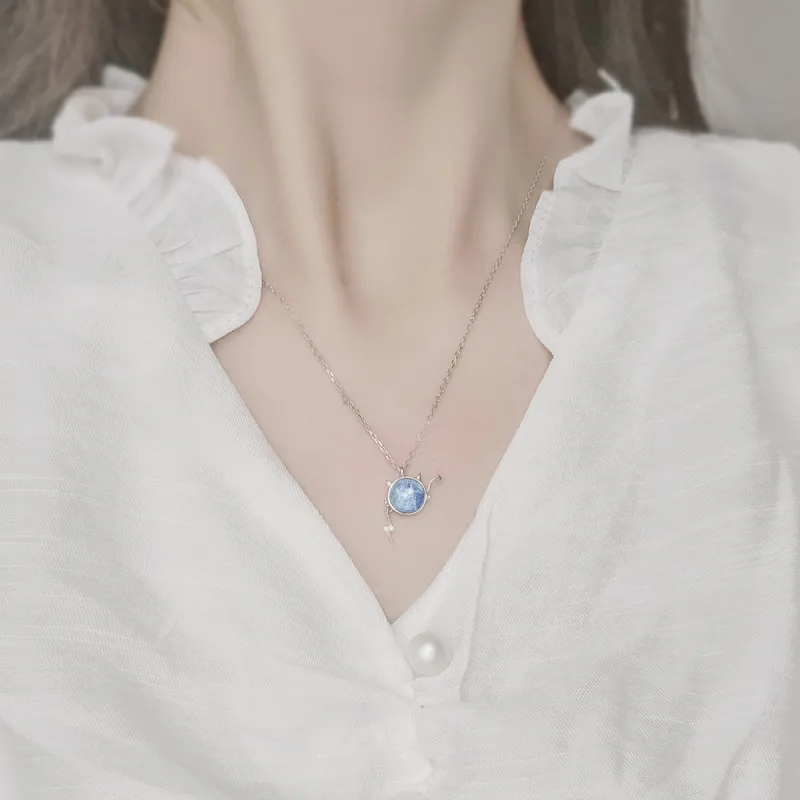 LUCKY ZHY Colored Glaze Necklaces Women's-5
