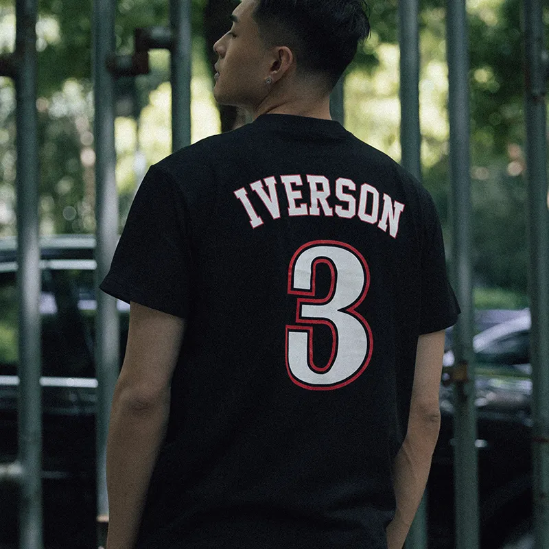 AI3 Iverson China Series T Shirts Unisex Black-3