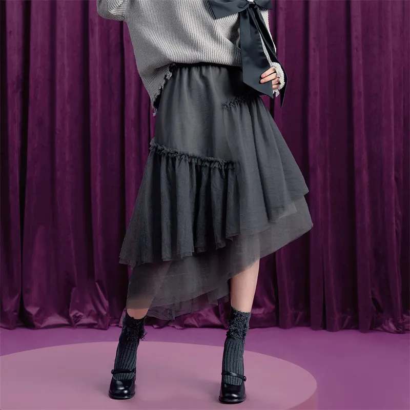 TAMMY TANGS Casual Long Skirts Women's Gray-3