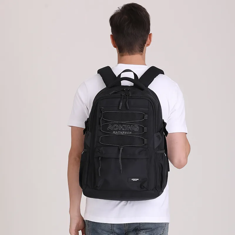 AOKING AK Polyester Laptop Backpack Large Size Unisex Multicolor-7